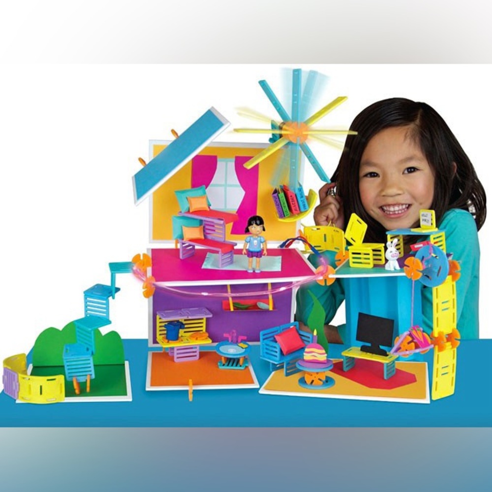 Roominate Chateau STEM Building Dollhouse Kit w Motor Lights NIB Modular Set